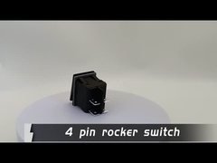 DC 12V 20A Push Button LED Metallplatte Aluminium Silber 4PIN ON OFF Rocker Schalter für Auto Boot RV