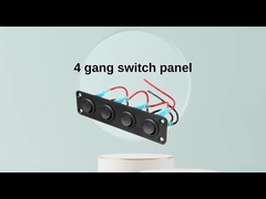 5 Gang Rocker Schalter Panel 20A 3 Pin On Off 12V Grün Schalter Schalter für Autos Lastwagen Boote