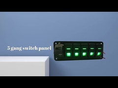 DC 12V 7 Gang Rocker Schalter Panel mit 4,8 Ampere Dual USB Ladegerät LED