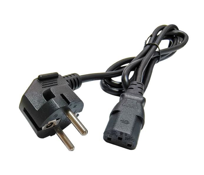 Black America Netzkabel, 1,5 m, 3-poliges Netzkabel für Computer und Laptop