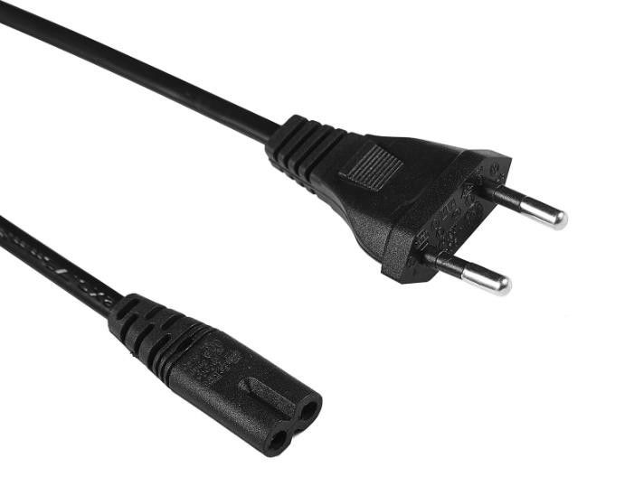 Black America Netzkabel, 1,5 m, 3-poliges Netzkabel für Computer und Laptop