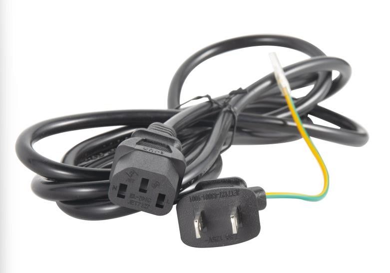 6 Fuß internationale Netzkabel 125 V 2-polige japanische Netzkabel