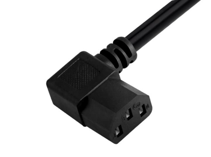 C13 Brasilien AC-Netzkabel, rechtwinkliges 90-Grad-Netzsteckerkabel