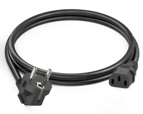 Stecker für europäische Wechselstromkabel, 250 V, leichte, gerade IEC C13-Netzkabel