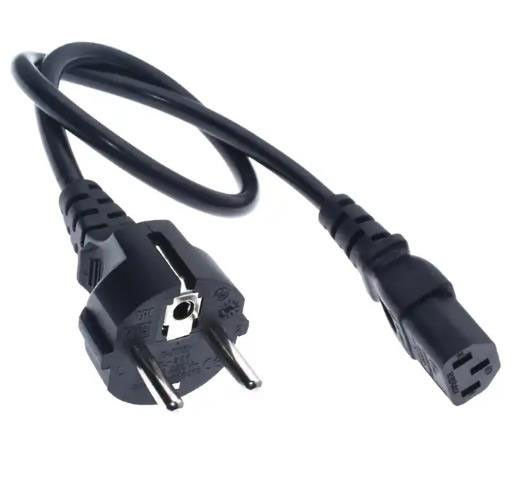 Stecker für europäische Wechselstromkabel, 250 V, leichte, gerade IEC C13-Netzkabel