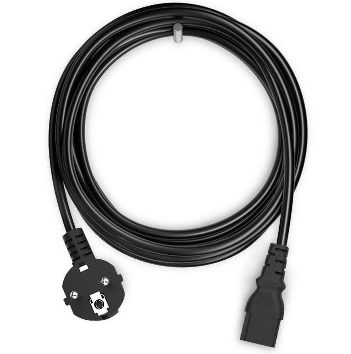 Stecker für europäische Wechselstromkabel, 250 V, leichte, gerade IEC C13-Netzkabel