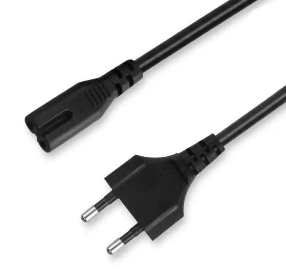 Flexible EU-AC-Netzkabel, leichtes elektrisches Verlängerungskabel, 2-polig