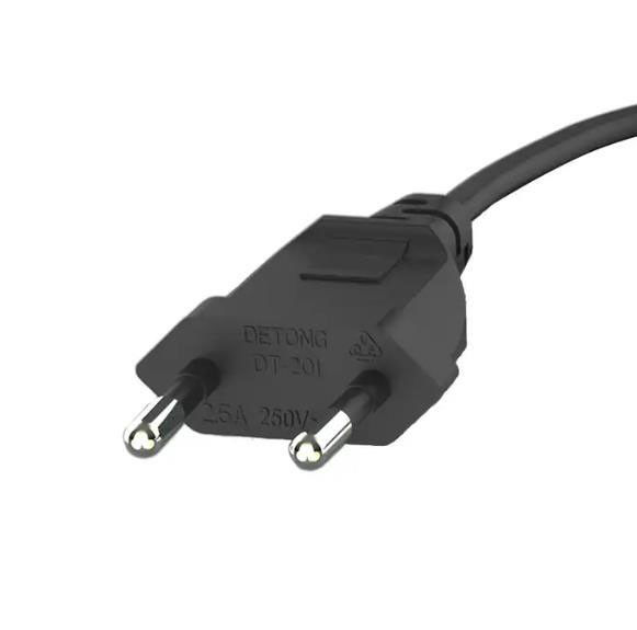 Flexible EU-AC-Netzkabel, leichtes elektrisches Verlängerungskabel, 2-polig