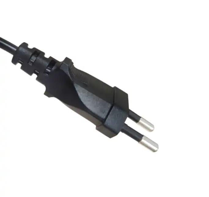 Flexible EU-AC-Netzkabel, leichtes elektrisches Verlängerungskabel, 2-polig