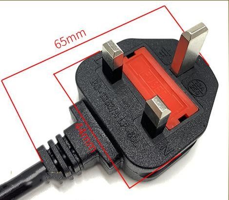 IEC UK AC-Netzkabel, 1,5 m, 3-poliges Netzkabel, 5 Fuß