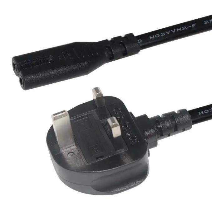 IEC UK AC-Netzkabel, 1,5 m, 3-poliges Netzkabel, 5 Fuß