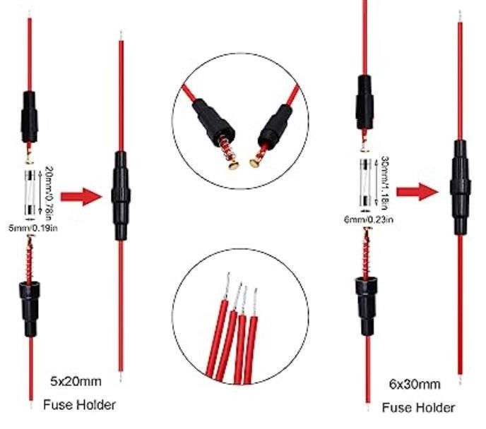 Inline-Glashalter der sicherungs-250VAC schraubenartig für medizinische Ausrüstung