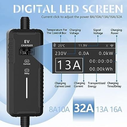 GBT 3.5KW 7KW IP65 Kompakte tragbare EV-Ladegeräte Wettersicherheit und Überstromschutz