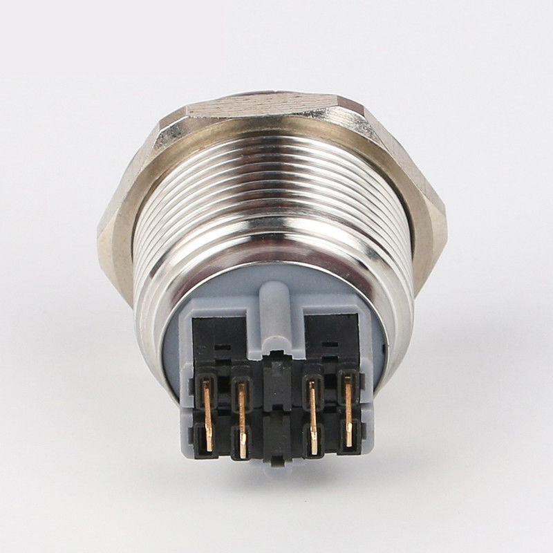 28 mm beleuchtete Metall-Drucktastenschalter, rund, 500 V, Ringtyp-LED