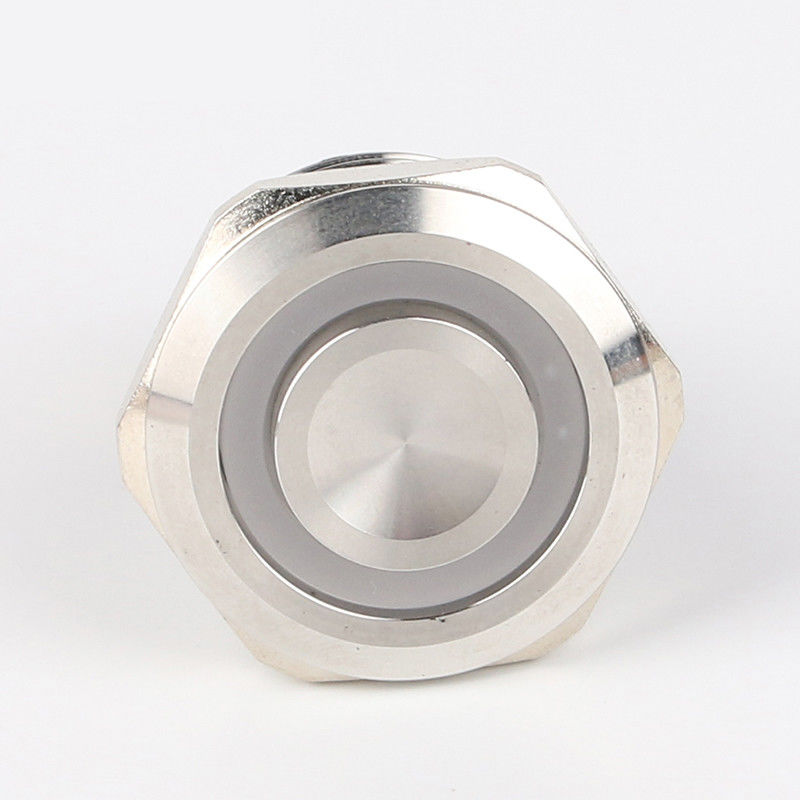 28 mm beleuchtete Metall-Drucktastenschalter, rund, 500 V, Ringtyp-LED