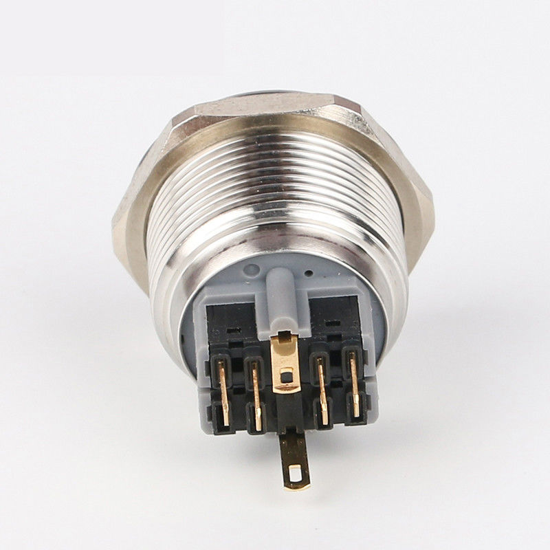 28 mm beleuchtete Metall-Drucktastenschalter, rund, 500 V, Ringtyp-LED