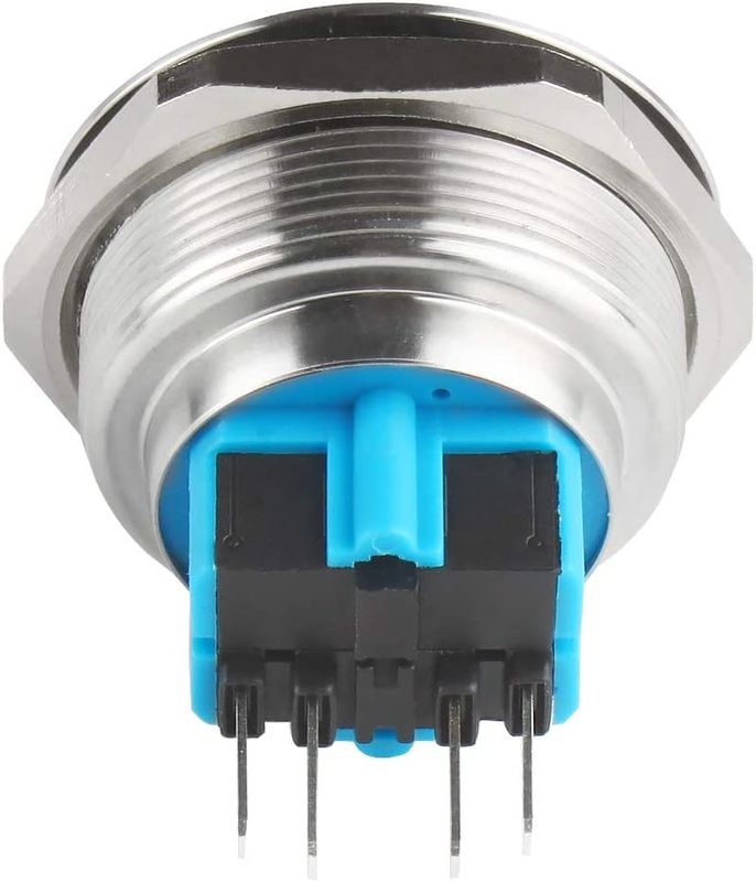 Ein-/Aus-Drucktastenschalter aus Metall, 30 mm beleuchtete ringförmige LED