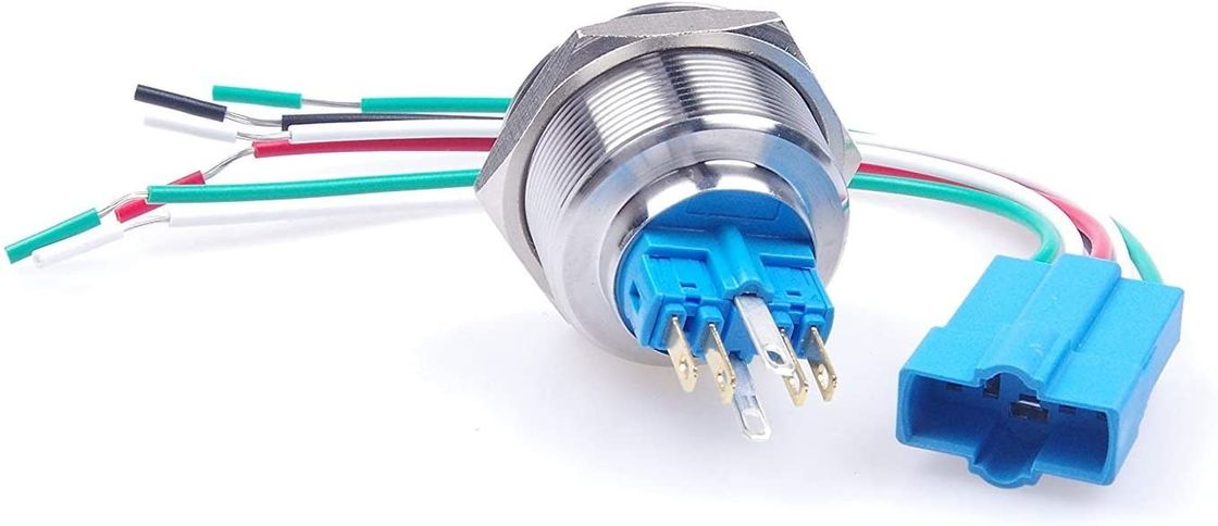 Ein-/Aus-Drucktastenschalter aus Metall, 30 mm beleuchtete ringförmige LED