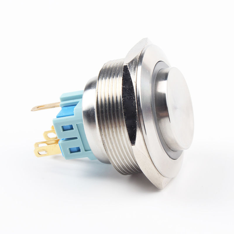 Ein-/Aus-Drucktastenschalter aus Metall, 30 mm beleuchtete ringförmige LED
