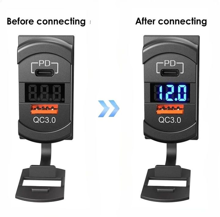 12v 24v USB-Ladegerät Rocker Schalter Schnelllade Steckdose wasserdicht Quick Dual Pd Qc3.0 für Autos Boot