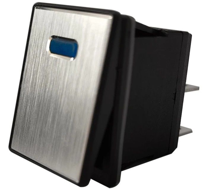 DC 12V 20A Druckknopf LED Metallplatte Aluminium 4PIN ON OFF Rocker Schalter für Auto Boot RV