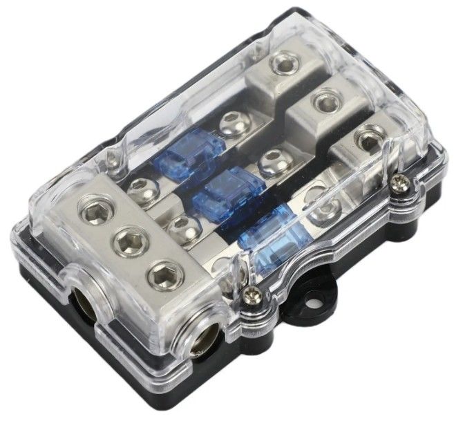 3Way Auto Mini ANL Blade Sicherungshalter Stereo Audio Stromverteilung Block 60 Ampere Sicherungshalter Panel Mount