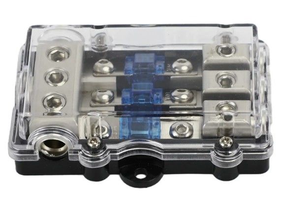 3Way Auto Mini ANL Blade Sicherungshalter Stereo Audio Stromverteilung Block 60 Ampere Sicherungshalter Panel Mount