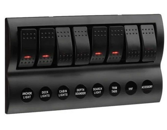 SEEMARINE BOAT SPLASSHIPROOF Schaltfläche 8 GANG mit LED-Indikator ROCKER AUTO Sicherungen