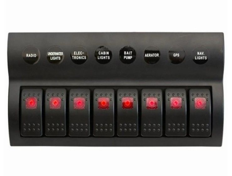 SEEMARINE BOAT SPLASSHIPROOF Schaltfläche 8 GANG mit LED-Indikator ROCKER AUTO Sicherungen