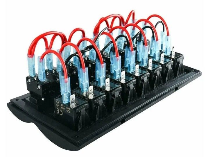 SEEMARINE BOAT SPLASSHIPROOF Schaltfläche 8 GANG mit LED-Indikator ROCKER AUTO Sicherungen