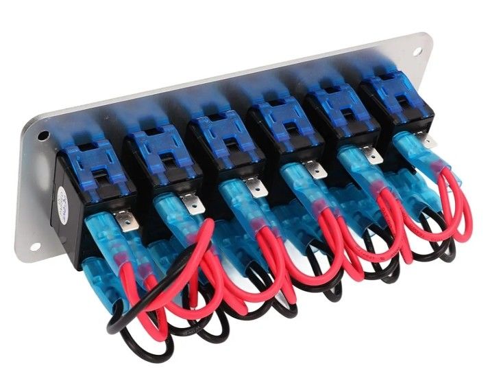 Wechselknopf-Panel, Rocker-Schalter-Panel Wasserdicht Universal UTV Boot Kleines rundes Rocker-Schalter