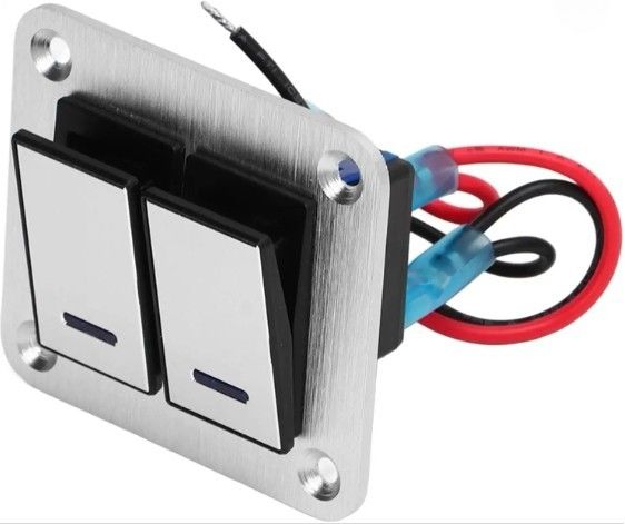 Wechselknopf-Panel, Rocker-Schalter-Panel Wasserdicht Universal UTV Boot Kleines rundes Rocker-Schalter