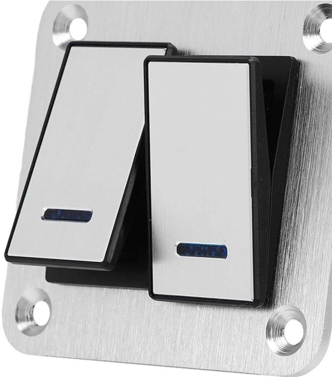 Wechselknopf-Panel, Rocker-Schalter-Panel Wasserdicht Universal UTV Boot Kleines rundes Rocker-Schalter