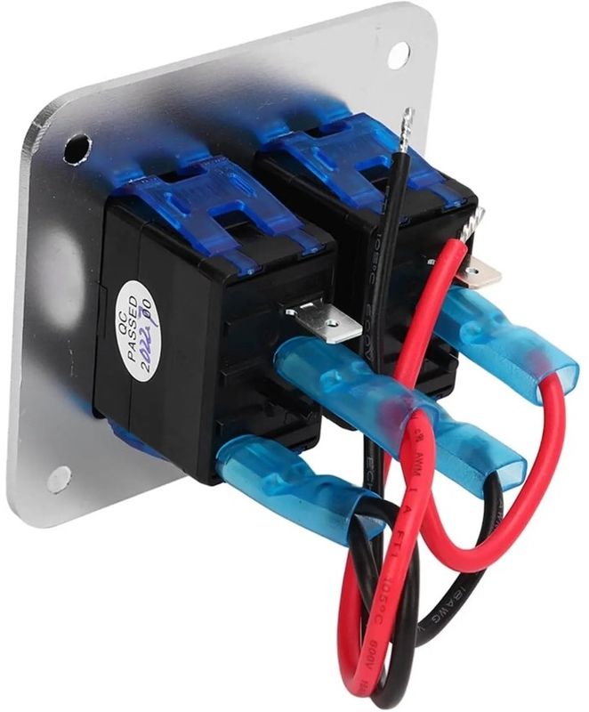 Wechselknopf-Panel, Rocker-Schalter-Panel Wasserdicht Universal UTV Boot Kleines rundes Rocker-Schalter