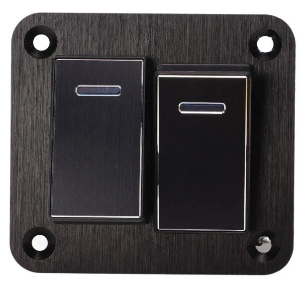 Wechselknopf-Panel, Rocker-Schalter-Panel Wasserdicht Universal UTV Boot Kleines rundes Rocker-Schalter