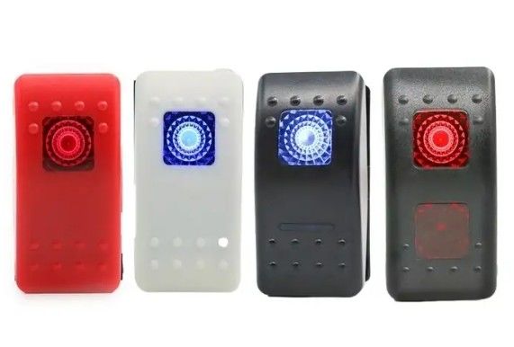 12V 24V Beleuchtete Blaue Led-Licht Symbol Wasserdichte Laser On/Off Boot Rocker Schalter Für Auto Boot Marine RV