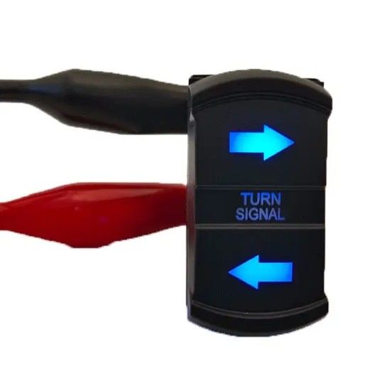 New Style Custom DIY Icon DC 12V 7Pin ON-OFF LED Blaues Licht Drehsignal Rocker Schalter für Auto 4X4 Boots Lkw