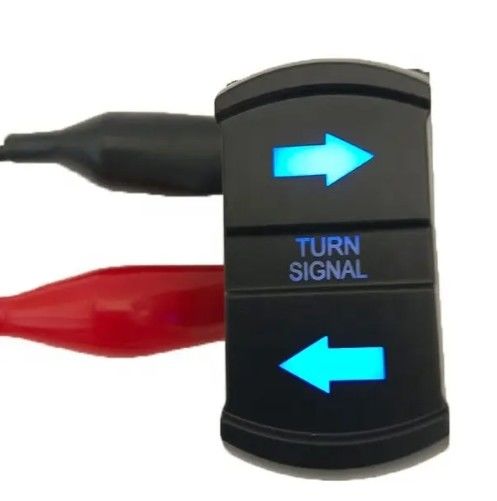 New Style Custom DIY Icon DC 12V 7Pin ON-OFF LED Blaues Licht Drehsignal Rocker Schalter für Auto 4X4 Boots Lkw