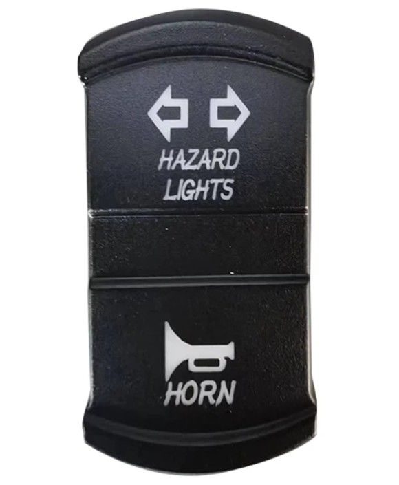 New Style Custom DIY Icon DC 12V 7Pin ON-OFF LED Blaues Licht Drehsignal Rocker Schalter für Auto 4X4 Boots Lkw