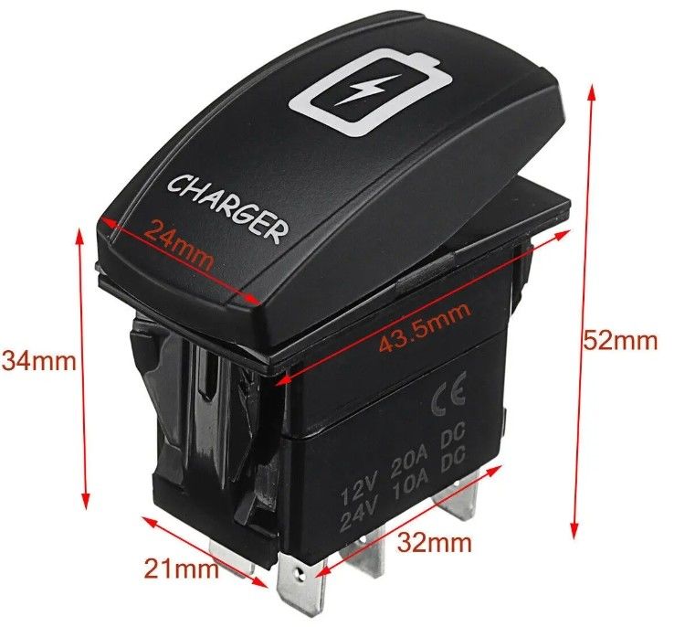 12V 24V OEM angepasstes Symbol Marine Led Wasserdicht 24 Volt Marine 4 Pin 5Pin Onoffon Rocker Schalter