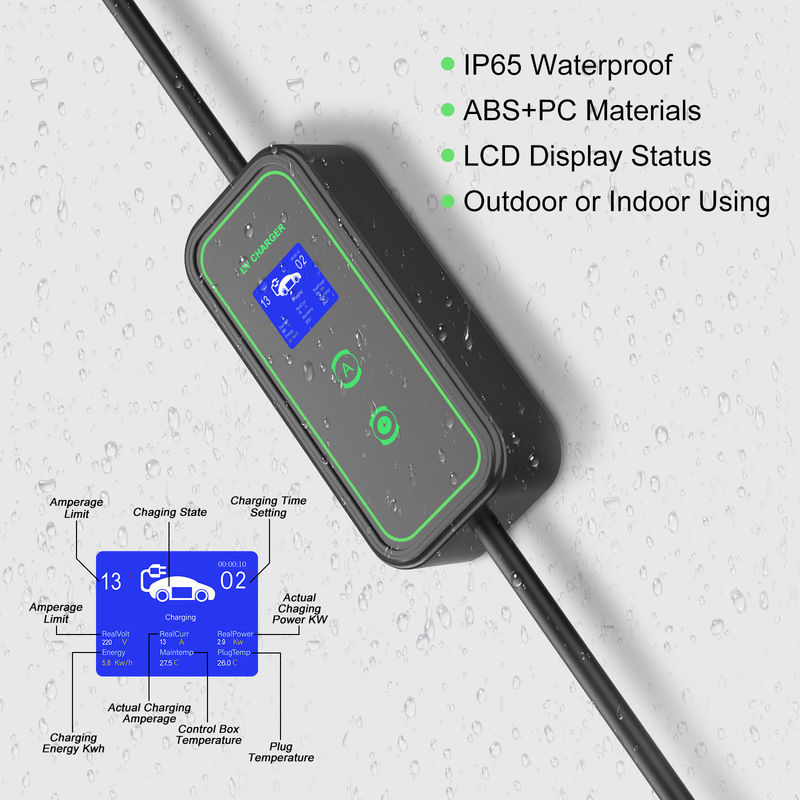 3.5KW 7KW 11KW europäische Standardsteckdose Typ2 Portable AC Ladekabel für Heimgebrauch Portable EV Ladegerät 7KW Tpe Jacket
