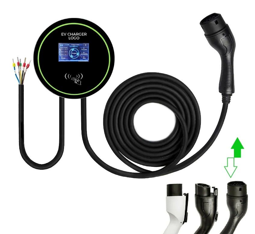 7kw 11kw 22kw Wechselstrom-EV-Ladegerät Typ 2 Wallbox Schnelle Ladestationen für Elektrofahrzeuge