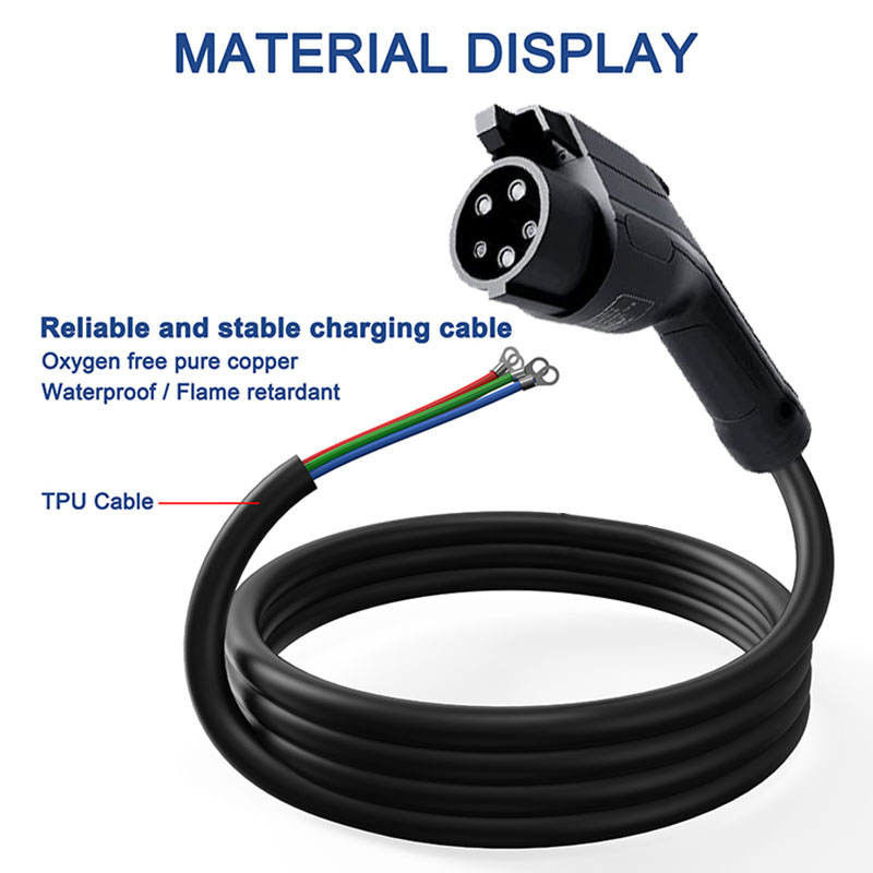 48A Strom 11kw Typ1 J1772 Tragbares EV-Ladekabel Stufe 2 J1772 Kabel zum Ladegerät für Fahrzeuge