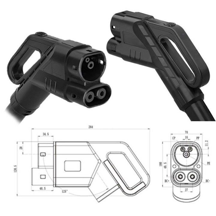 CCS2-Ladegerät 40A 80A Gleichstrom-EV-Ladekabel CCS2-Stecker für europäische Autos