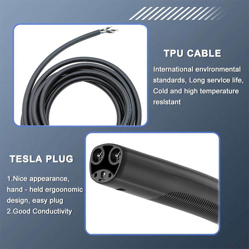 Tesla NACS Stecker 5M 7m 10m Kabel SAE J3400 Stecker-offene EV Ladegerät Kabel