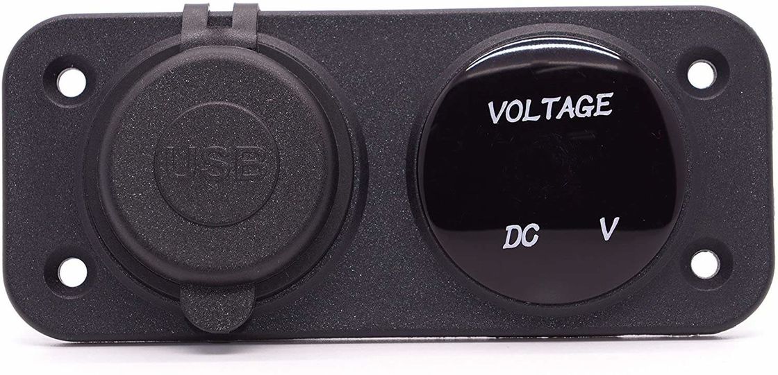 DC 12V 24V LED Digitale Voltmeter Dual USB Steckdose Steckdosen-Panel 3.1A Ladegerät