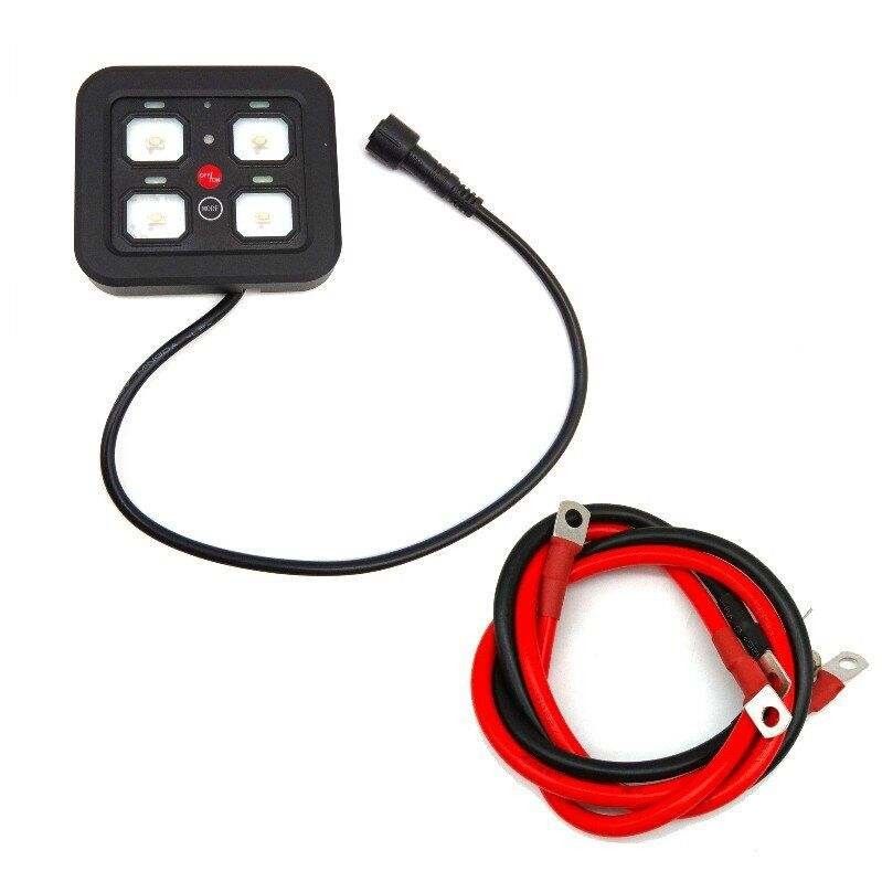 4 Gang Automotive Switch Panel für dimmbare universelle LED-Lichtbalken-RGB-Display