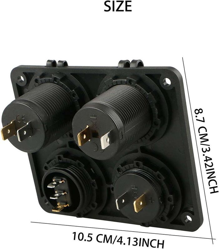 Custom Automotive Switch Panel Zigarettenanzünder Steckdose & LED angezündet Off Rocker Schalter