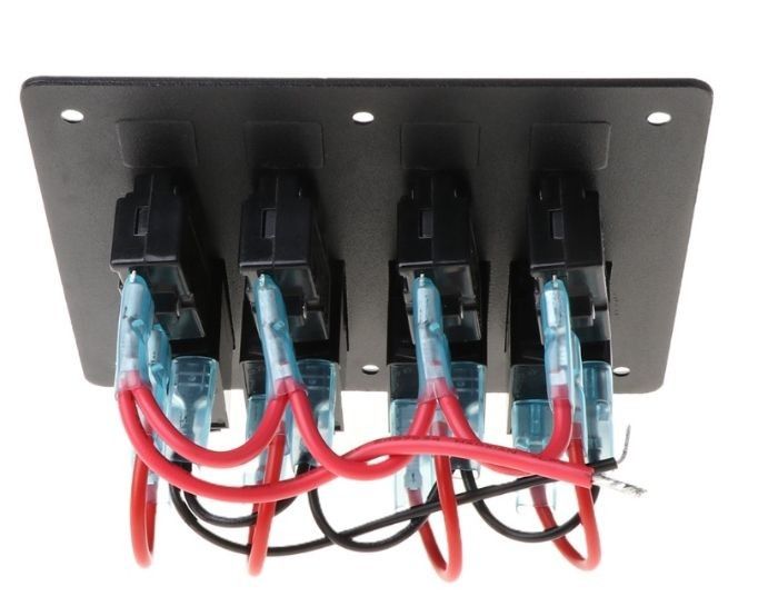 DC 12V 6 Gang Rocker Schaltfläche mit Rotlicht LED für Autoboot