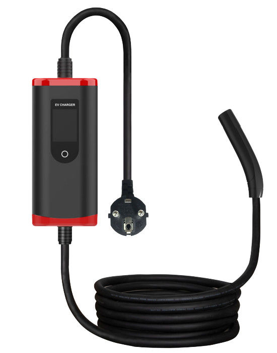 Typ 2 Tesla NACS 32A 7Kw Ev Ladestation Portable Ev Ladegerät mit Bildschirmverstellbar